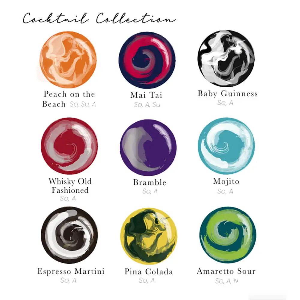 Artisan vegan chocolate collection inspired by famous cocktails