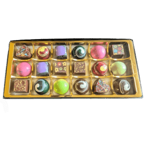 Vegan dessert-inspired luxury chocolate selection gift box